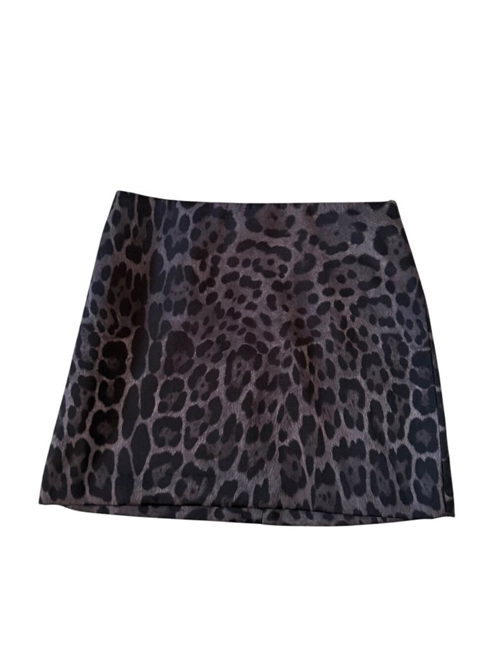 H&M Gray Leopard  Animal Print Mini Skirt Size 2 - Picture 8 of 8